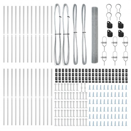 Svejsenethegn med 13 Posts 1x100 m Galvaniseret Stål