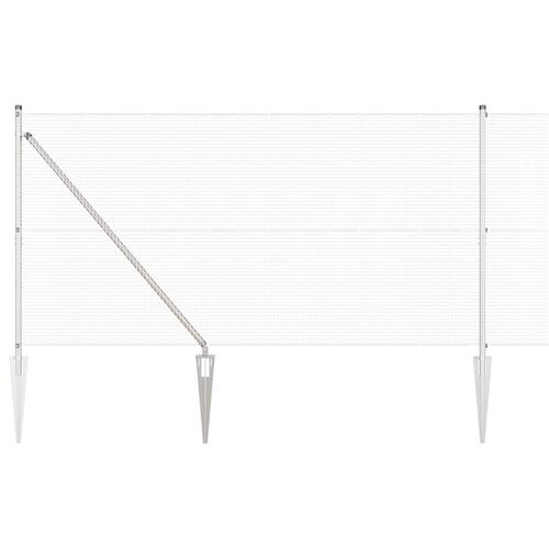 Svejset Metalhegn med 13 Spydpæle 1.4x50 m Galvaniseret Stål