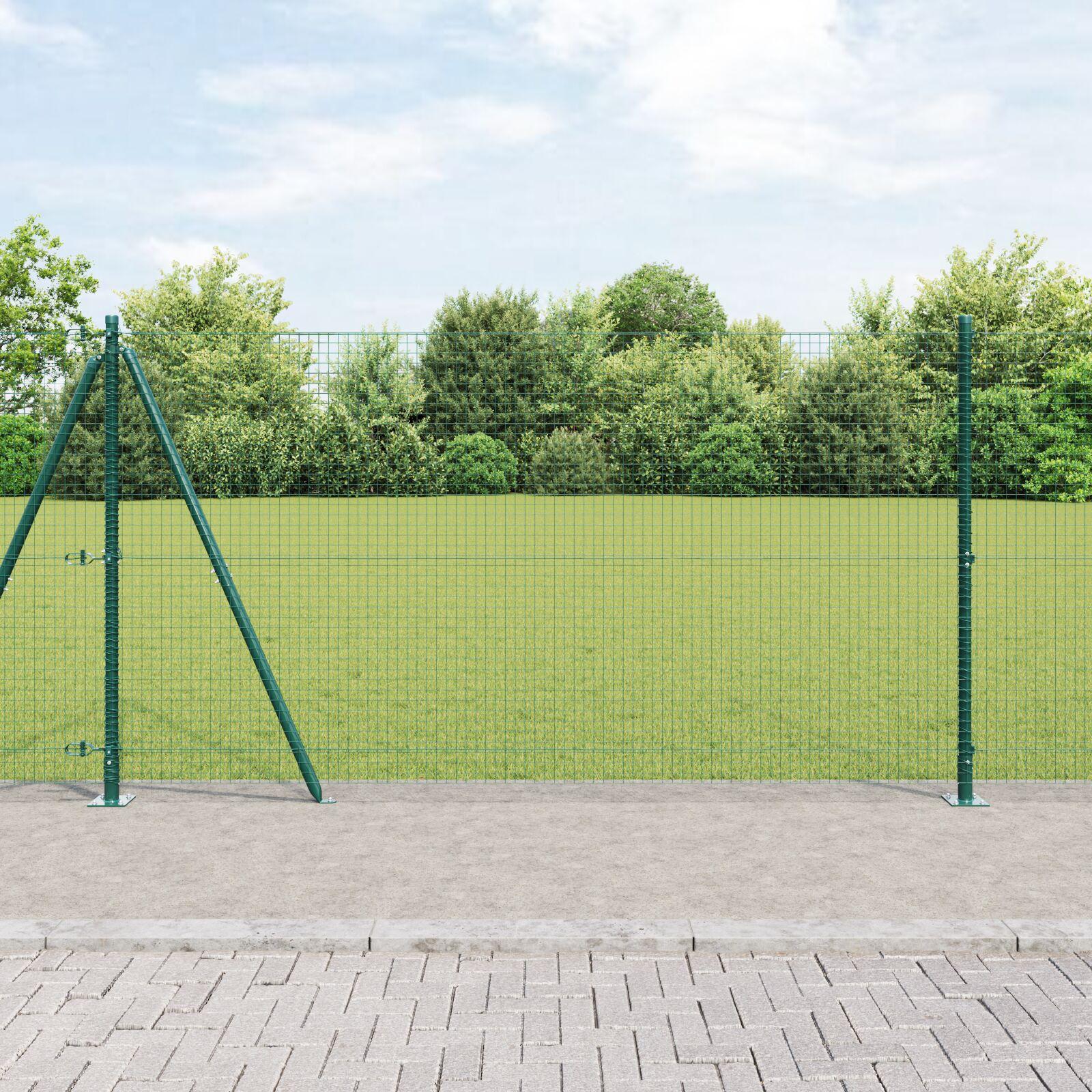 Hegn med stolper Grøn 1.2 x 50 m Stål