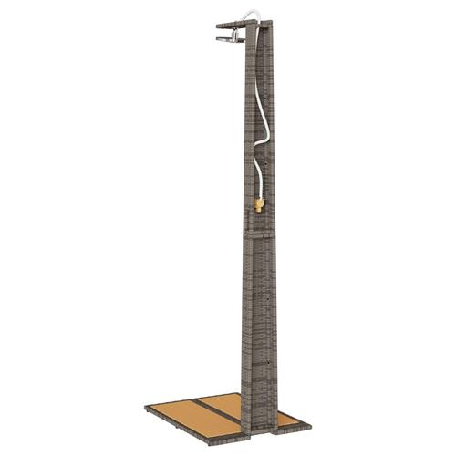 Have Bruser Grå 60x80x214 cm Poly Rattan