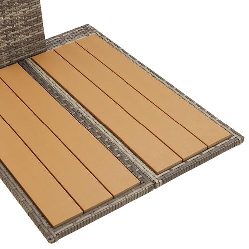 Have Bruser Grå 60x80x214 cm Poly Rattan
