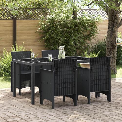 Have Stole Sæt af 4 Antracit Polyrattan Medium Letvægt