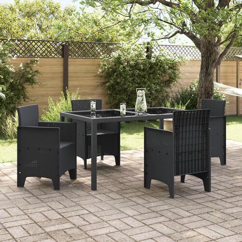 Have Stole Sæt af 4 Antracit Polyrattan Medium Letvægt