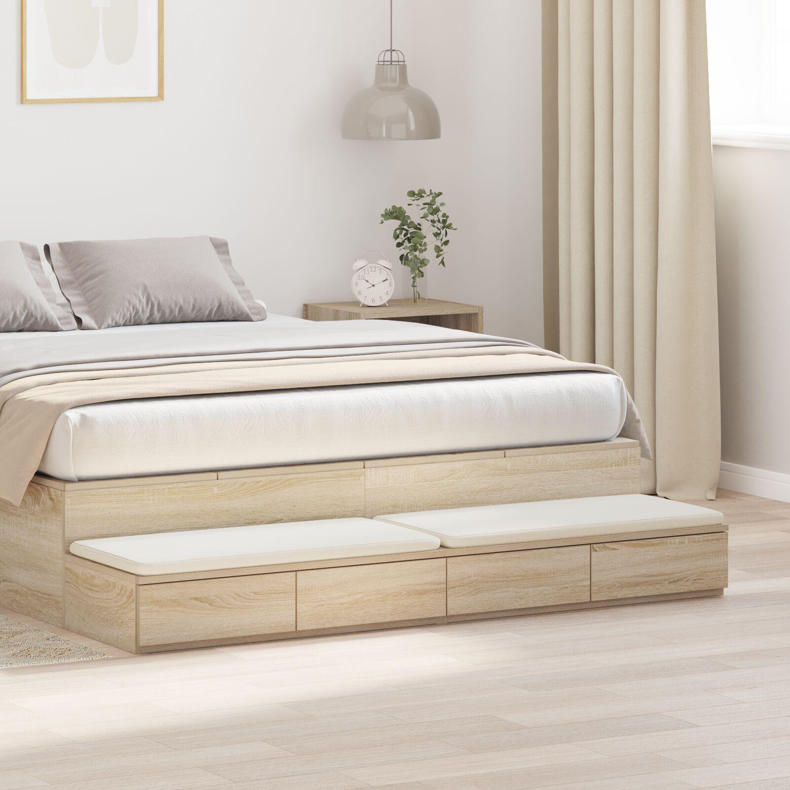 Sengeskuffer Sonoma-eg 140 x 36.5 x 16.5 cm Konstrueret træ