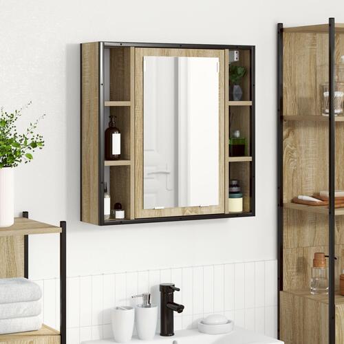 Badeværelses Vanity Enhed Lys Egetræ Spånplade Medium Opbevaring