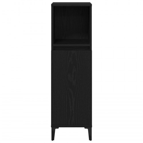 Badeværelsesmøbel Sæt 3-dele set Sort egetræ Tekniktræ