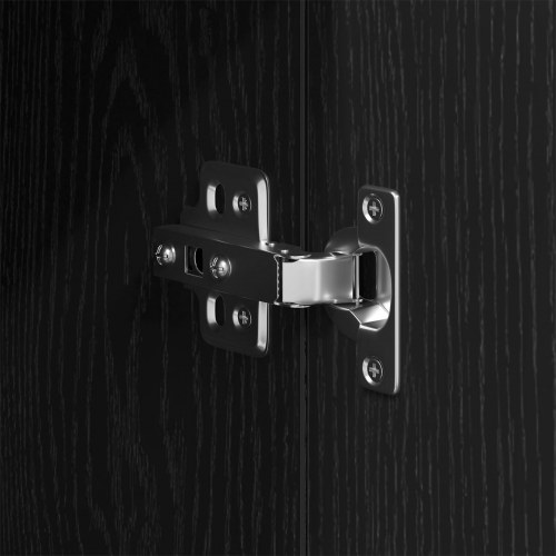 Badeværelsesmøbel Sæt 3-dele set Sort egetræ Tekniktræ