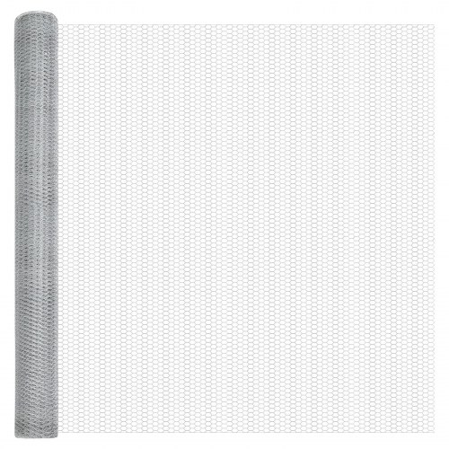 Hegn Posts 22 pcs U-Kanal 160 cm Galvaniseret Stål, Sekskantet Hegn 1,6x25 m Galvaniseret Stål
