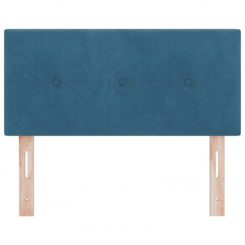 Sengegavl Med Knapper Mørkeblå 90 cm Velour