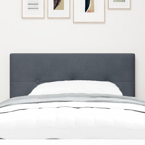 Sengegavl med knapper Mørkegrå 100 cm Velvet