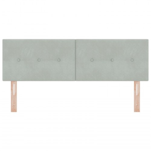 Hovedgærde Knap Tuftet Lys Grå 140 cm Velvet
