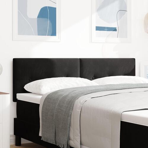 Sengegavl Knap Tuftet Sort 140 cm Velvet
