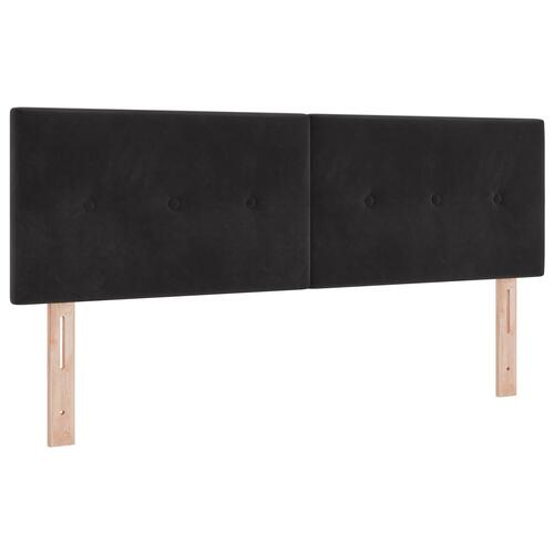 Sengegavl Knap Tuftet Sort 140 cm Velvet