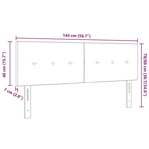 Sengegavl Knap Tuftet Sort 140 cm Velvet