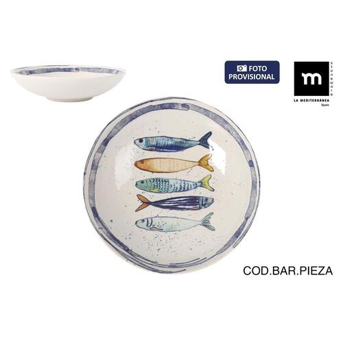 Dyb tallerken La Mediterránea Peixe Ø 21 cm (12 enheder)