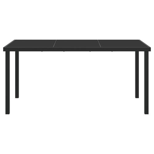 Have Bord Sort 160x80x73 cm Hærdet Glas