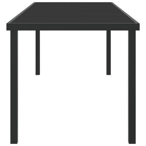 Havebord Sort 200x80x73 cm Tempereret Glas