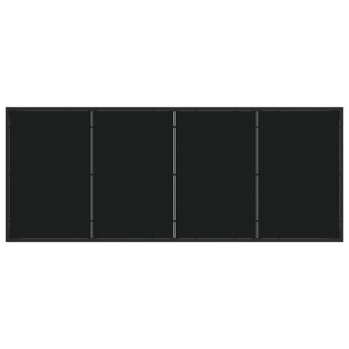 Havebord Sort 200x80x73 cm Tempereret Glas