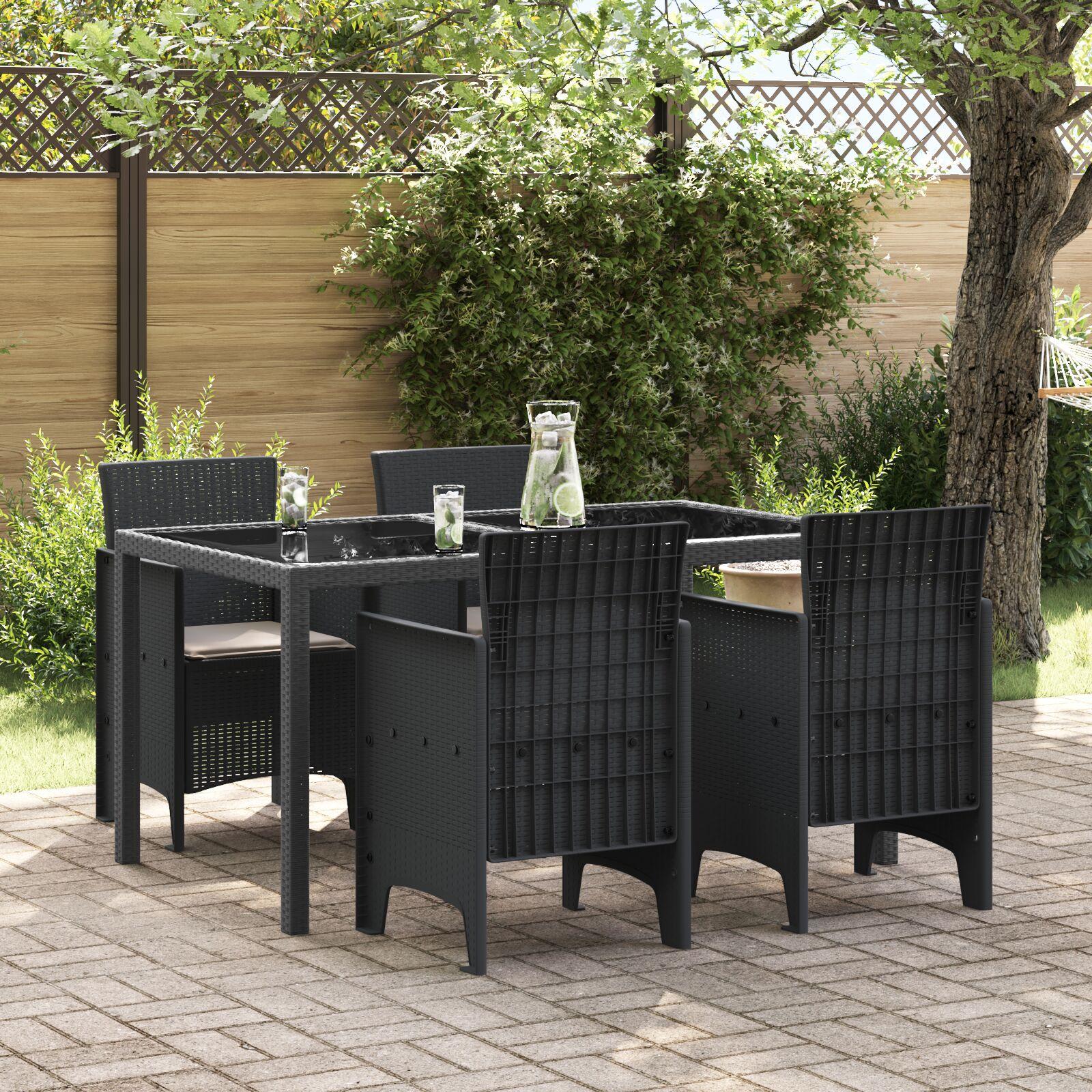 Have Stol 4 stk Antracit 53 x 49 x 85 cm PP