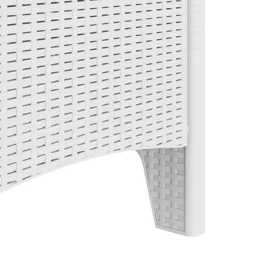 Udendørs Stole Sæt af 4 Hvid Poly rattan Standard Letvægt