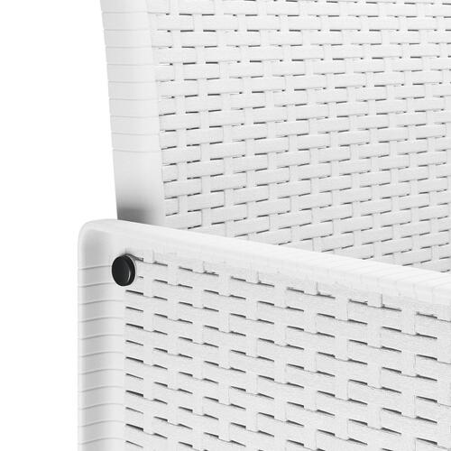Udendørs Stole Sæt af 4 Hvid Poly rattan Standard Letvægt