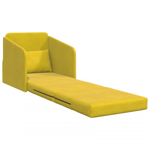 Floor Sofa Bed 2-in-1 Gul 65x80x83 cm Velour