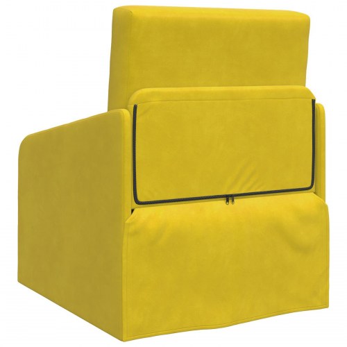 Floor Sofa Bed 2-in-1 Gul 65x80x83 cm Velour