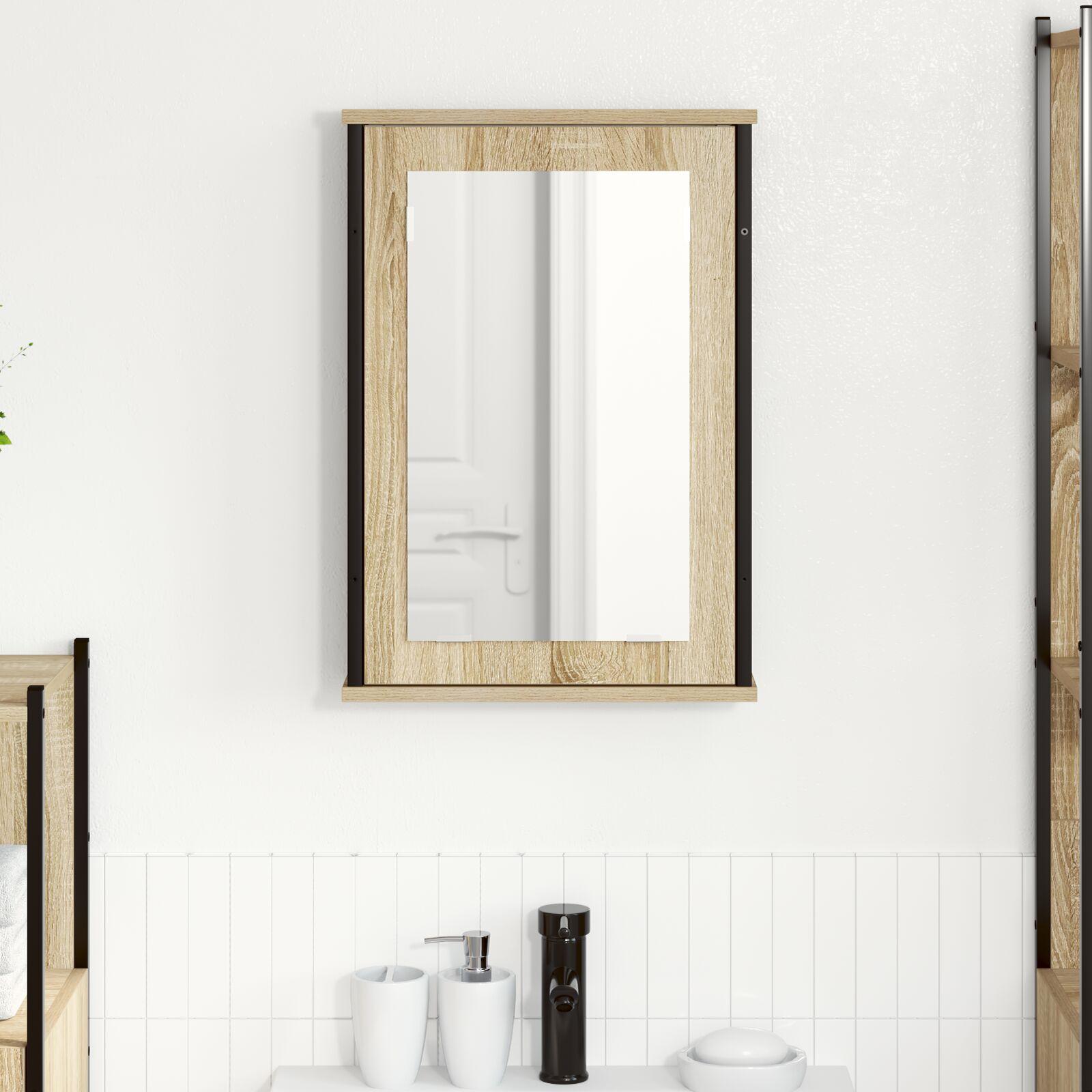 Spejlskab Med Hylde Sonoma Eg 42 X 12 X 60 Cm Konstrueret Træ