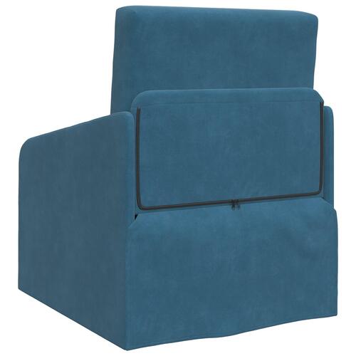 Gulv Sofa Seng 2-i-1 Blå 65x80x83 cm Fløjl