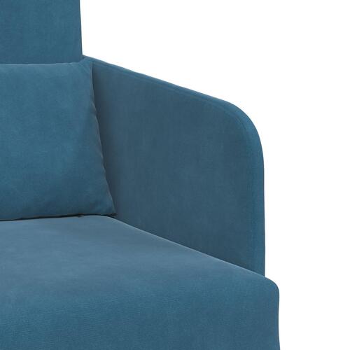 Gulv Sofa Seng 2-i-1 Blå 65x80x83 cm Fløjl