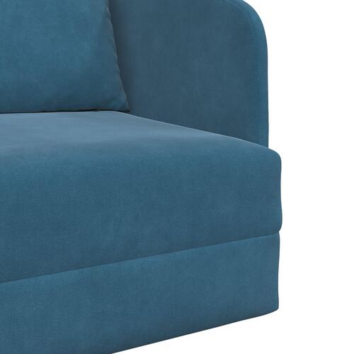 Gulv Sofa Seng 2-i-1 Blå 65x80x83 cm Fløjl