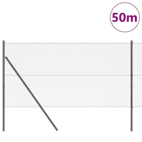 Svejsetråd Hegn med 13 Poster Grå 1,2x50 m Stål