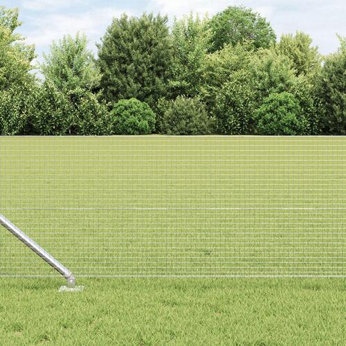 Svejset Stålhegn med 7 Spike Pæle 0.4x10 m Galvaniseret Stål