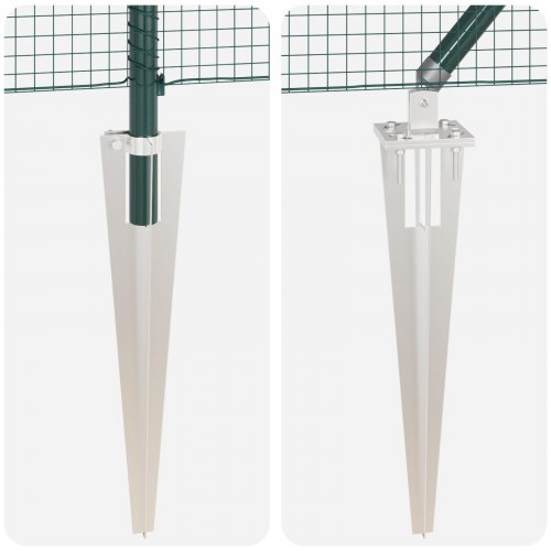 Svejsestålhegn med 7 Pæle Grøn 0.8x10 m Stål