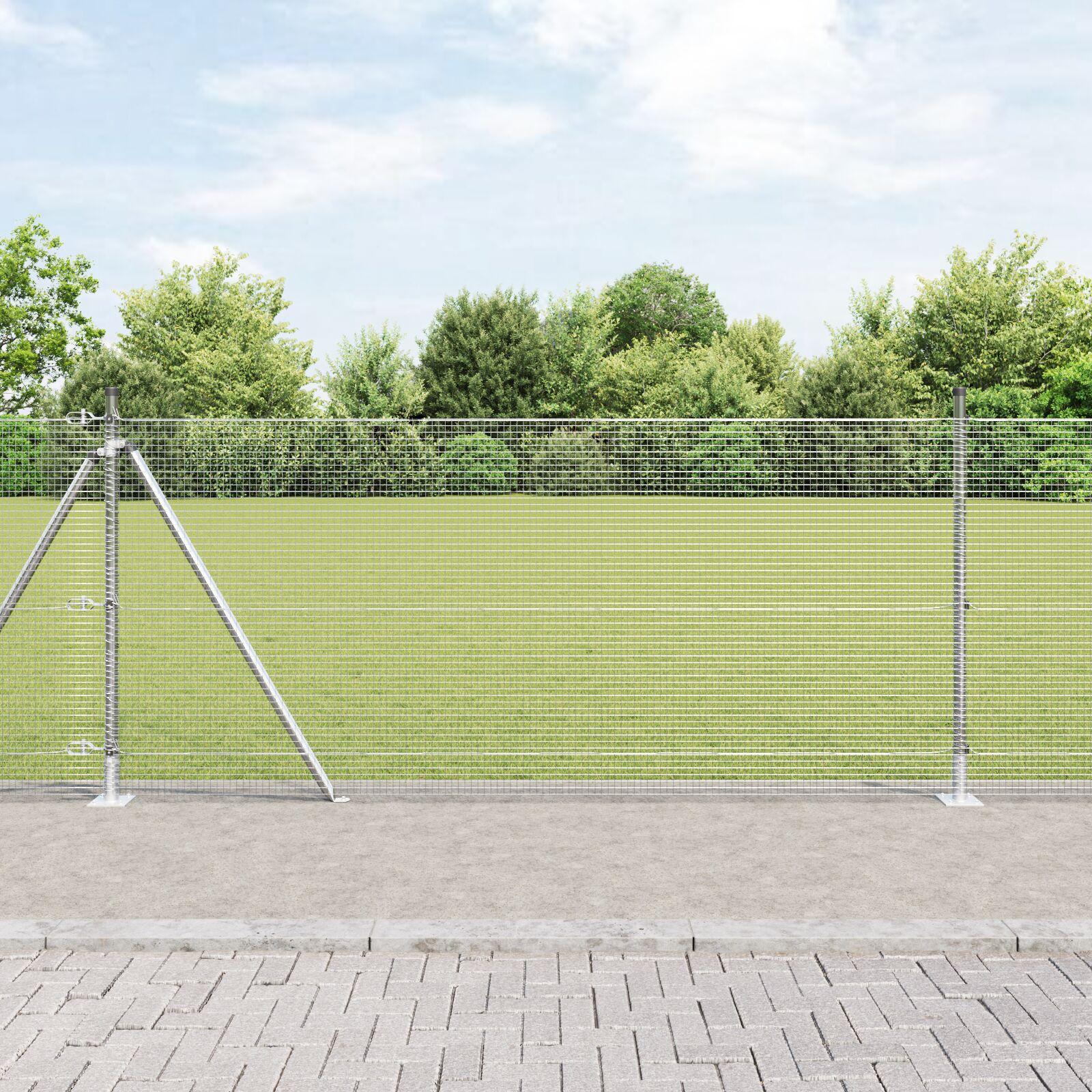Svejset trådhegn med betonsokkel - 10 x 1 m, galvaniseret stål