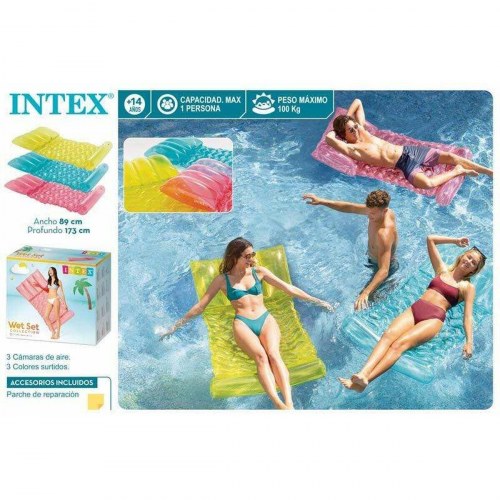Bademadras Intex 89 × 173 cm - gennemsigtig multicolor