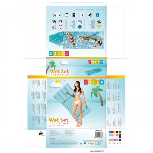 Bademadras Intex 89 × 173 cm - gennemsigtig multicolor