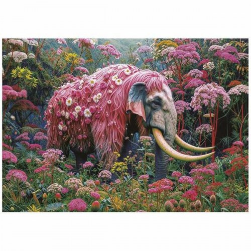 Puslespil 1000 brikker - Educa Floral Elephant