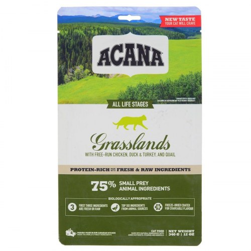 Acana Grasslands kattemad - Kylling, and, kalkun & vagtel, 340 g
