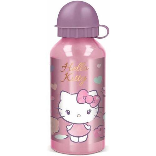 Hello Kitty vandflaske i aluminium - 400 ml, pink