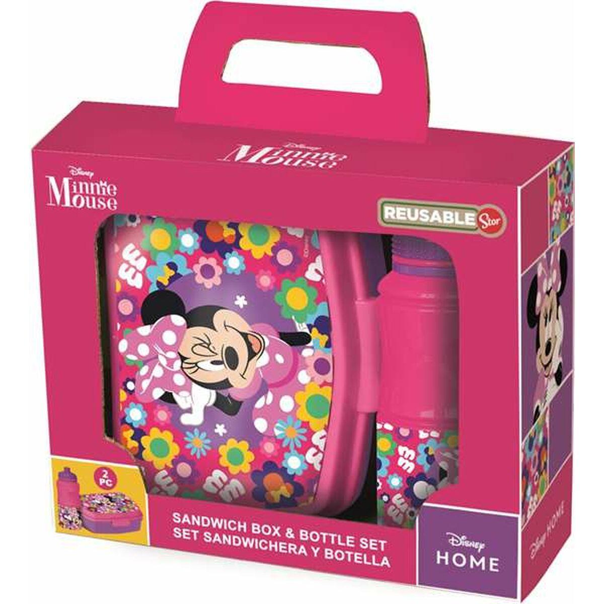Madkasse Med Vandbeholder Minnie Mouse Bold Florals