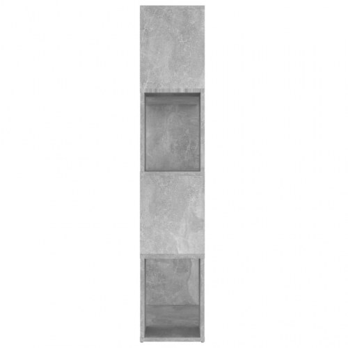 Bogreol/rumdeler 80×24×124,5 cm i konstrueret træ - betongrå