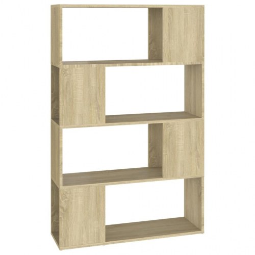 Bogreol/rumdeler 80×24×124,5 cm i konstrueret træ - sonoma-eg