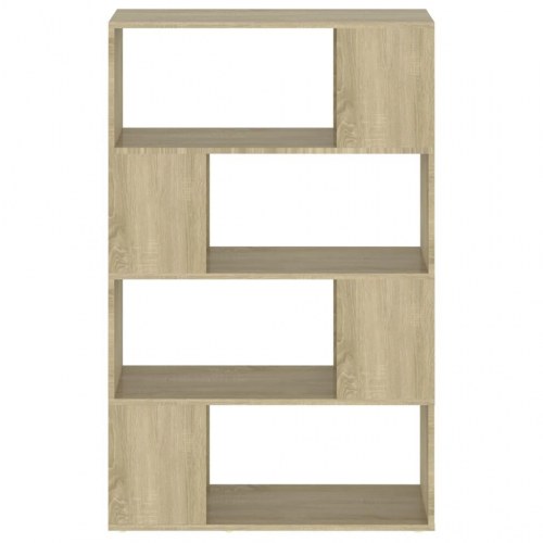 Bogreol/rumdeler 80×24×124,5 cm i konstrueret træ - sonoma-eg