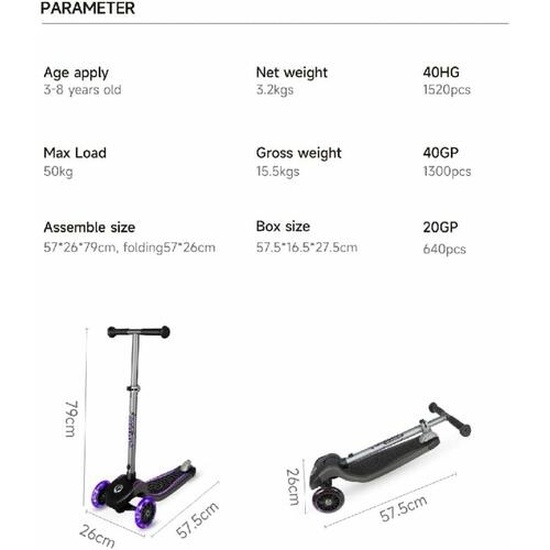 Løbehjul Ociotrends Eco Future Scooter Grøn 3 hjul