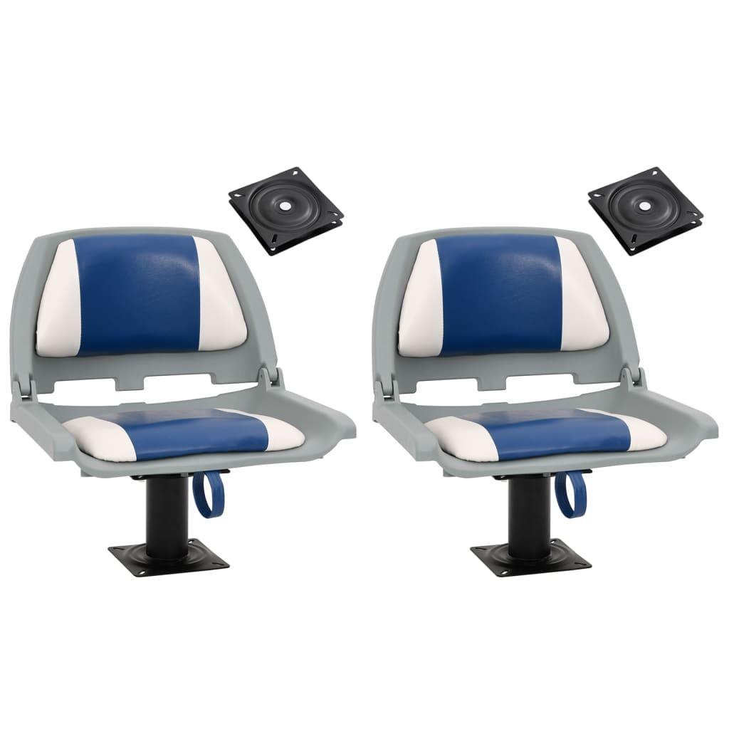 Bådsæder 2 stk. med piedestal 360° drejefunktion