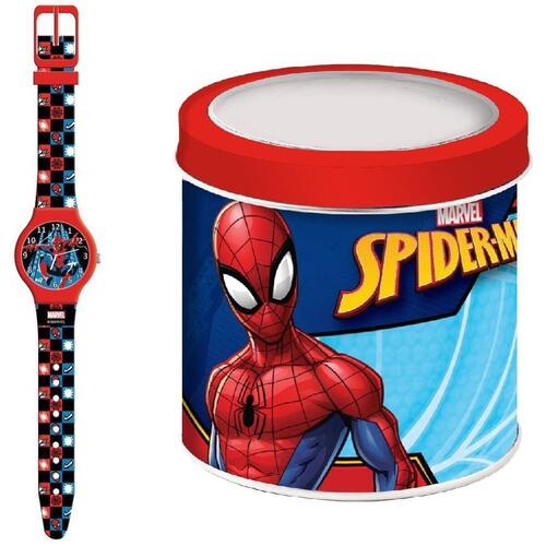 Ur til små børn Spider-Man SPIDERMAN - TIN WATCH (Ø 33 mm)