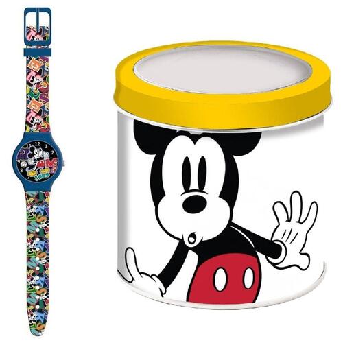 Ur til små børn Mickey Mouse MICKEY MOUSE - TIN BOX Ø 33 mm