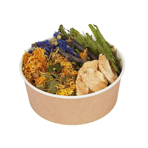 Kaninfoder Factoryherbs Lunch Box Chinchilla Skildpadde Gnavere Parakit Kanariefugl Fugle 80 g