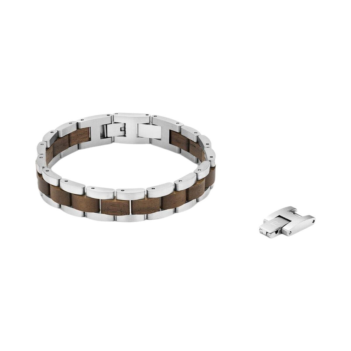 Radiant RH000250 armbånd til mænd - stål med trælook